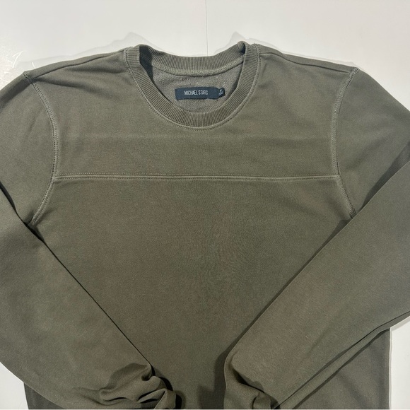 Men’s Michael Starts Crew Neck Sweatshirt, Green, Size Medium - Picture 5 of 10